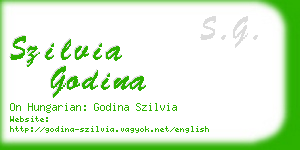 szilvia godina business card